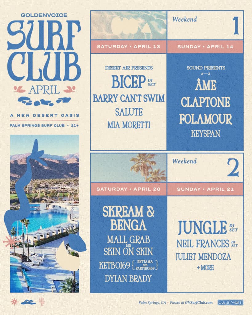 Goldenvoice Surf Club 2024 - Lineup