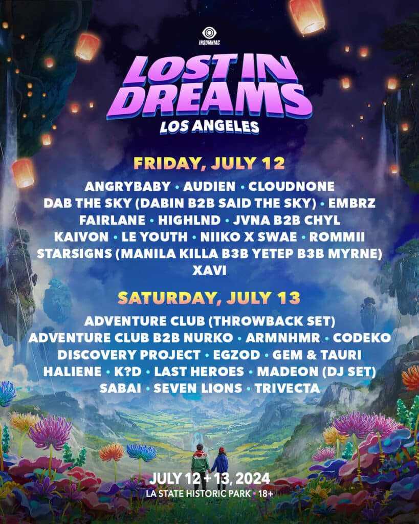 Lost In Dreams 2024 - Lineup By Day