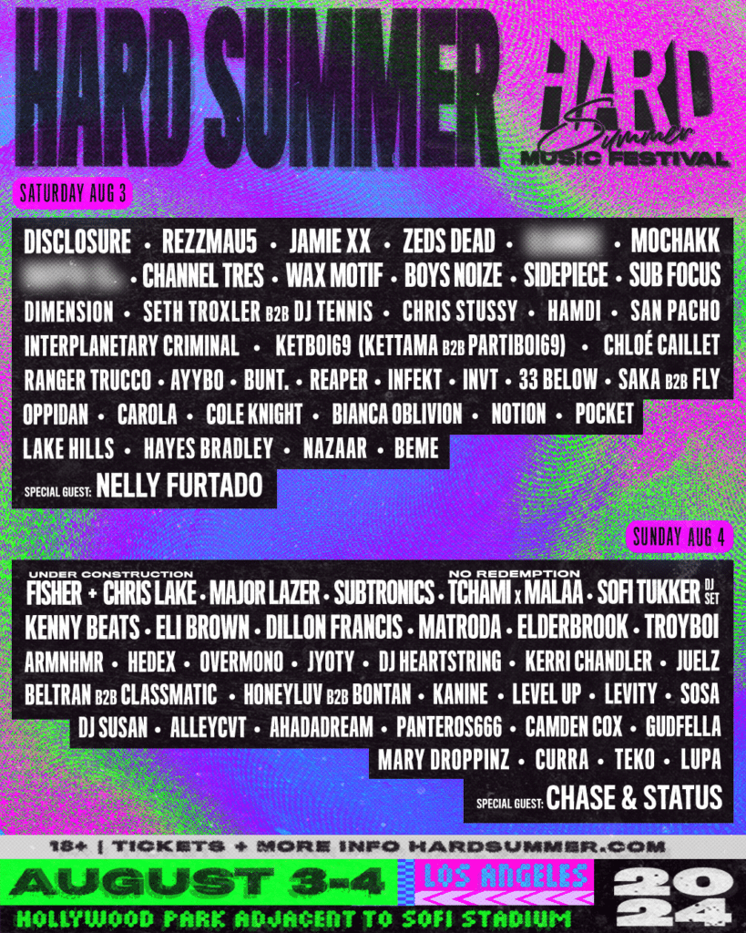 HARD Summer Music Festival 2024 - Lineup