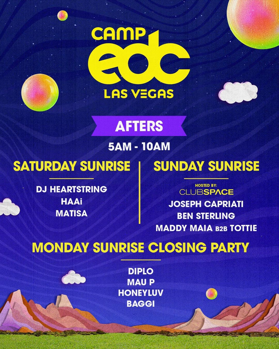 Camp EDC 2024 PreParty, Afters, and Pool Party Lineups Revealed EDM