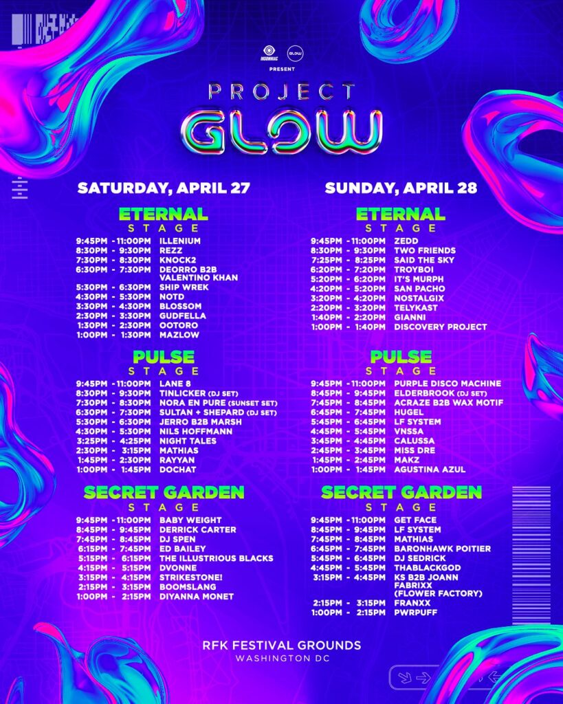 Project GLOW 2024 Set Times and Essential Info EDM Identity