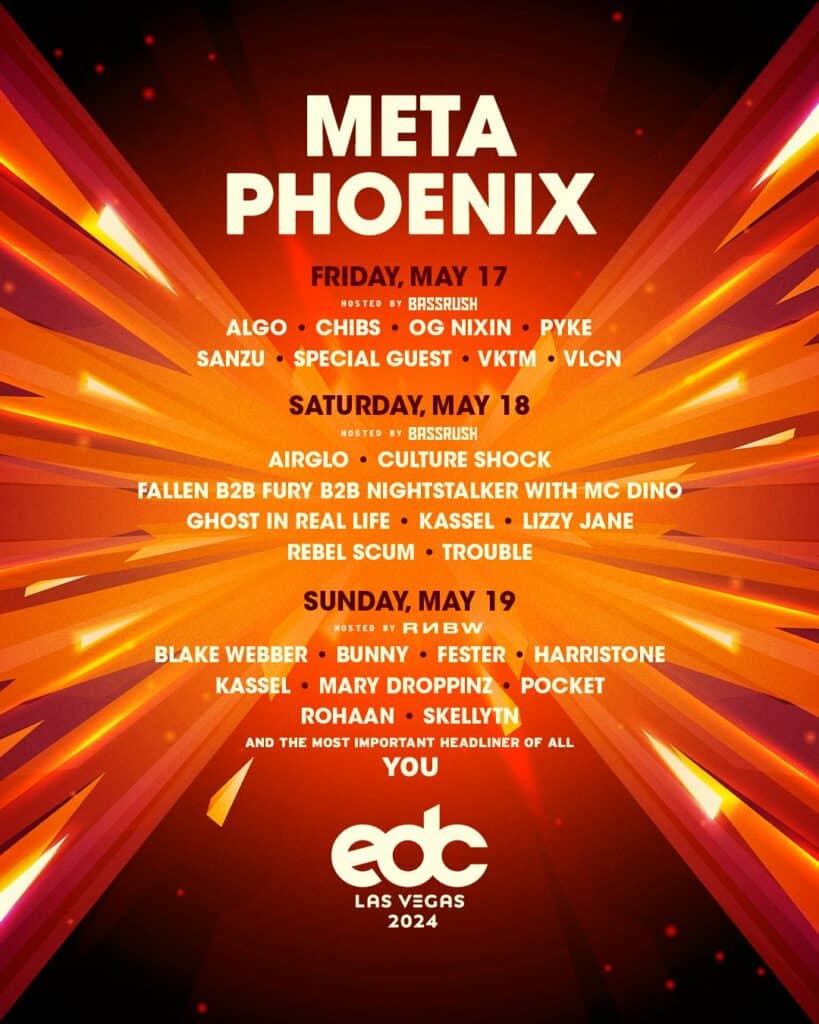 EDC Las Vegas 2024 Meta Phoenix Lineup
