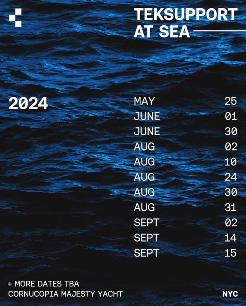 Teksupport at Sea dates