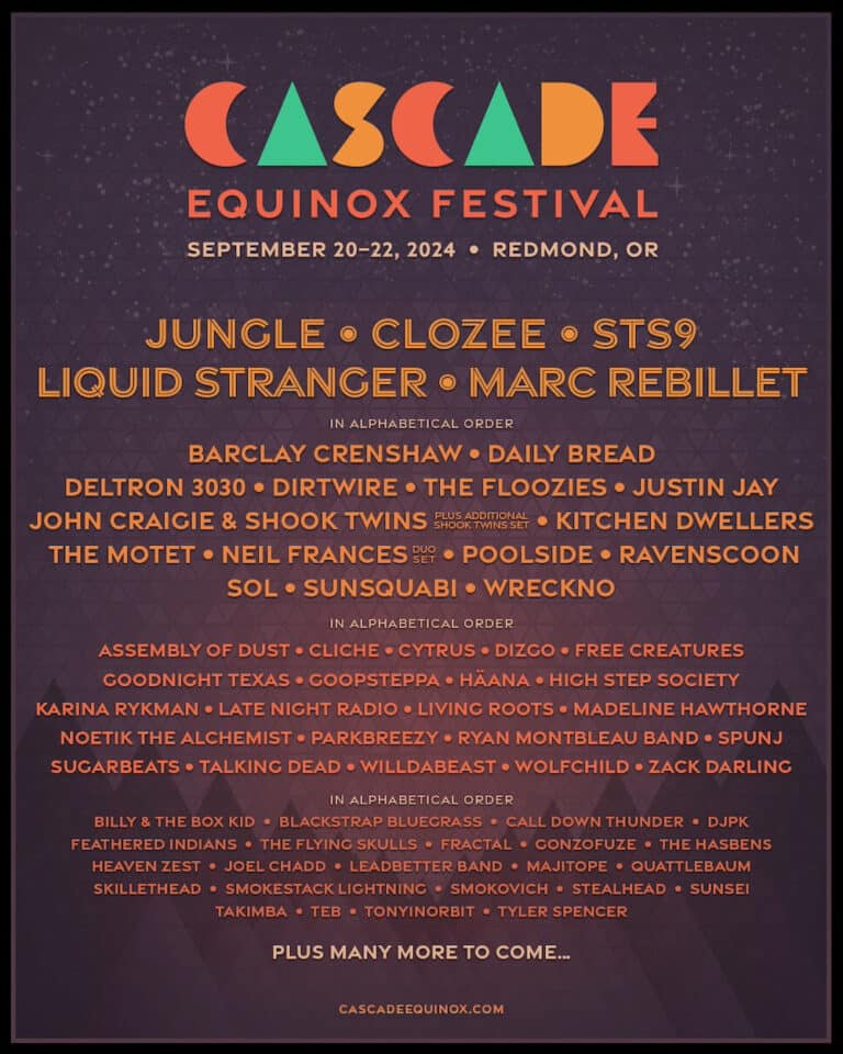 Cascade Equinox Festival 2024 Lineup Tim Kendra