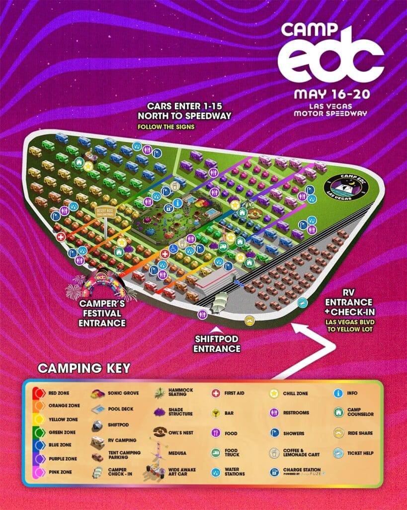 Camp EDC 2024 Party and Activity Schedules, Maps, and More EDM Identity