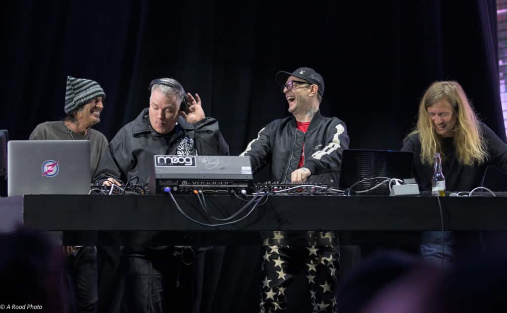 Tommy Lee, DJ Aero, deadmau5 and Steve Duda retro5pective at The Hollywood Bowl