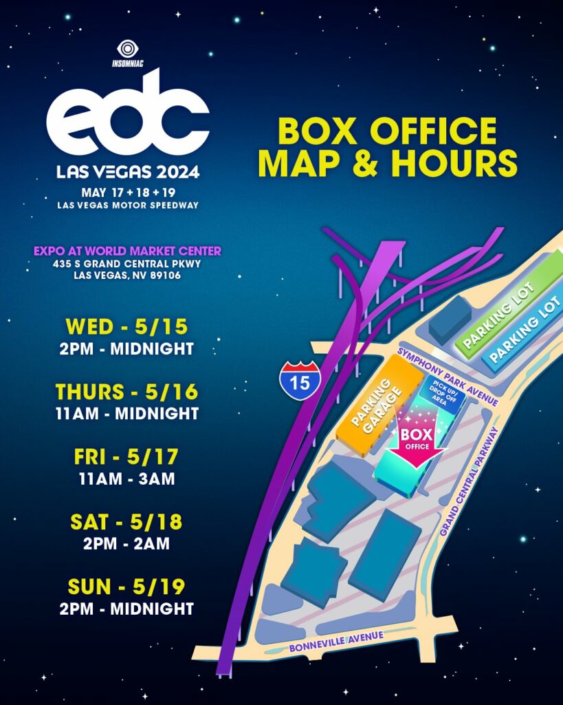 EDC Las Vegas 2024 - Box Office Map