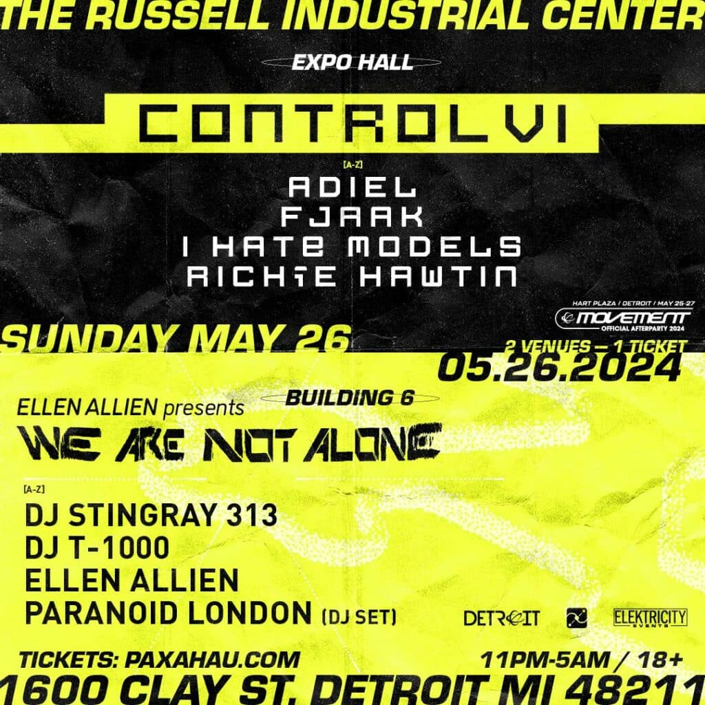 CONTROL VI + WE ARE NOT ALONE Official Movement Afterparty