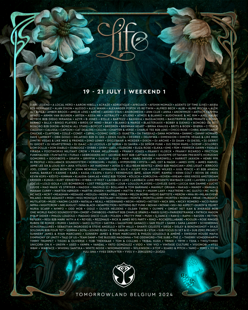 Tomorrowland 2024 Weekend 1 Lineup