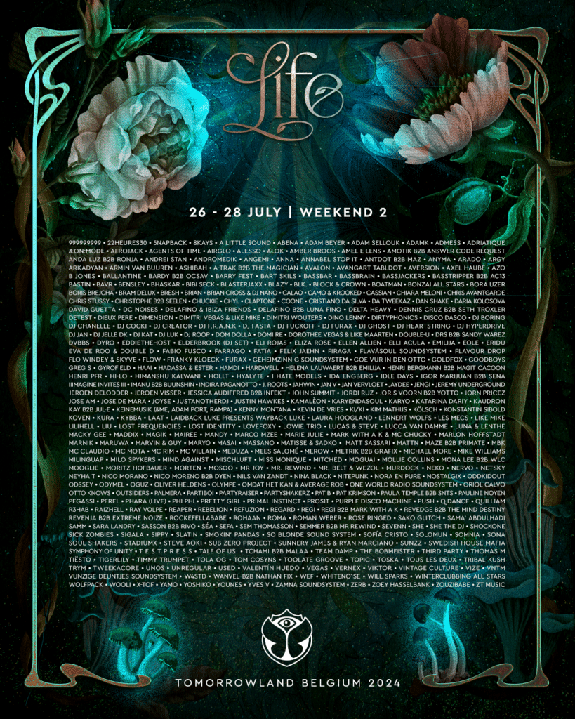 Tomorrowland 2024 Weekend 2 Lineup