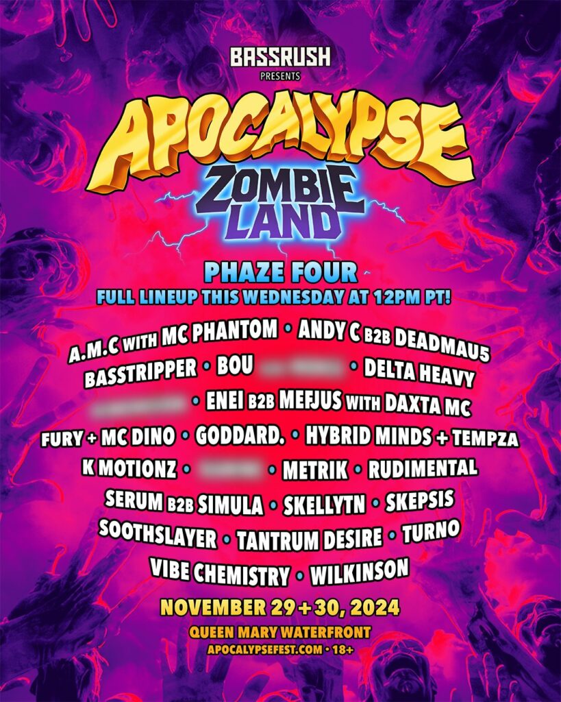 Apocalypse Zombieland 2024 Phase 4 Lineup