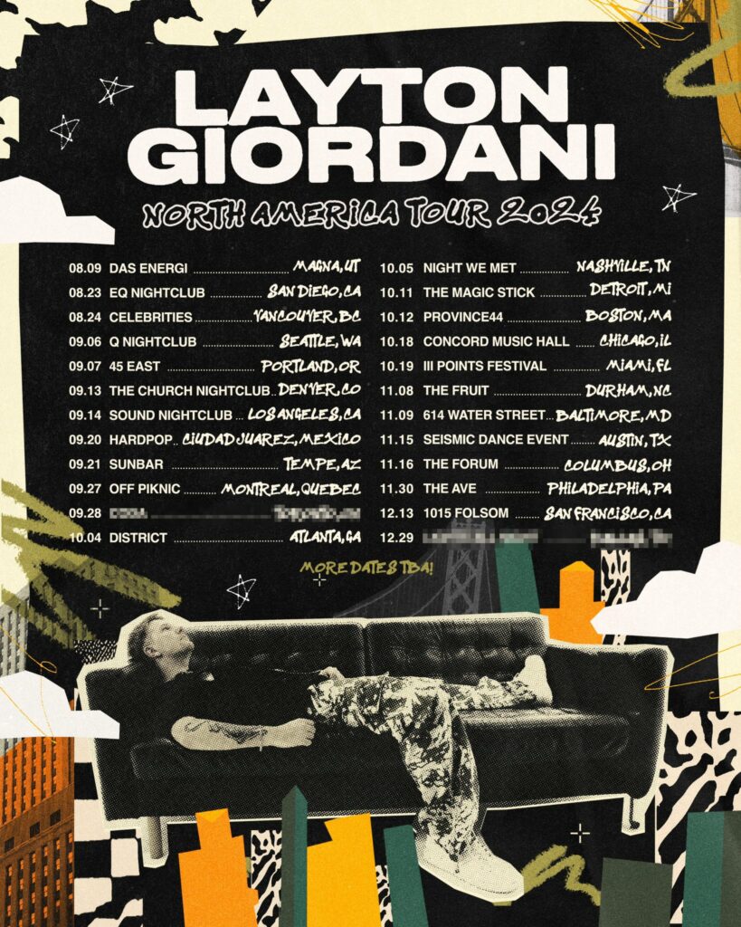 Layton Giordani North America Tour 2024 - Dates & Venues