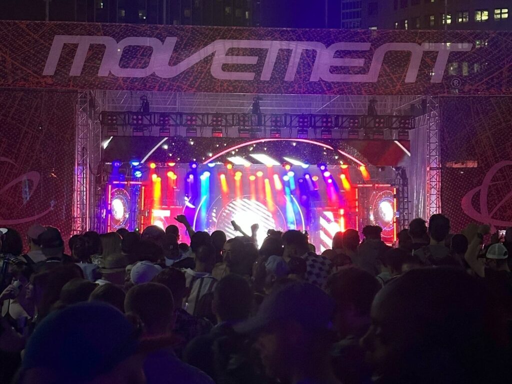 Fans gather at the Main Stage for Solomun at Movement Detroit.