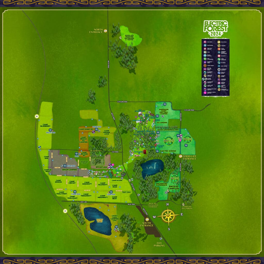 Electric Forest 2024 Venue Map