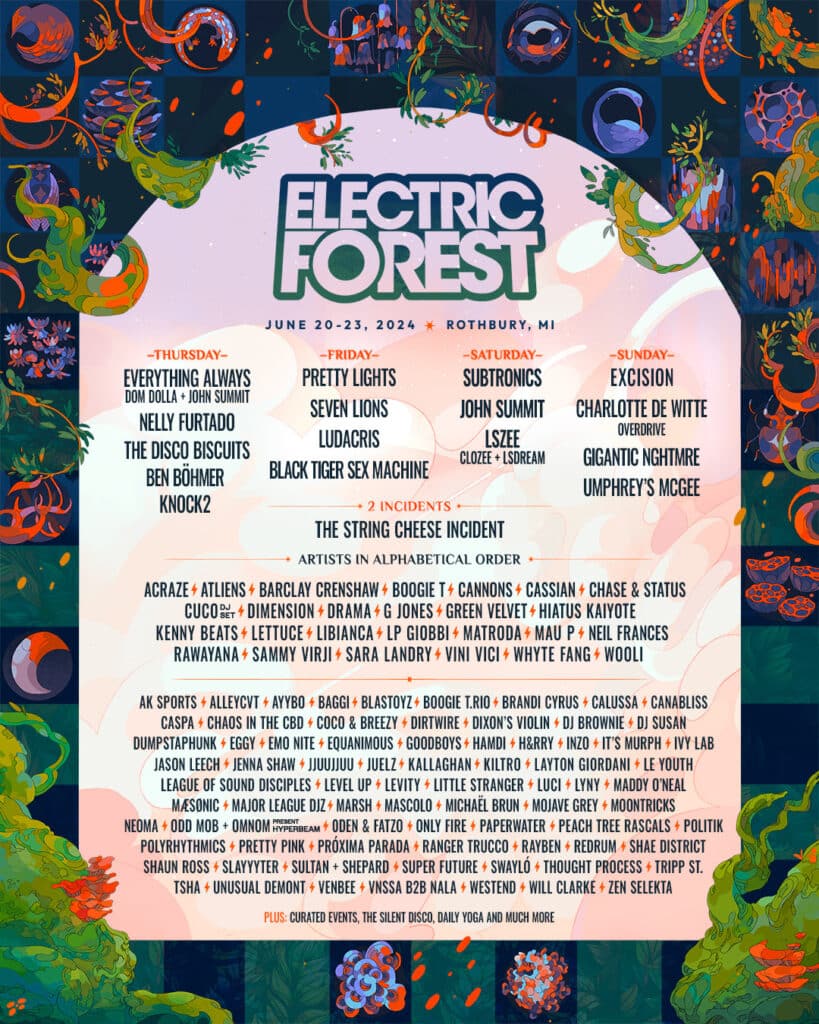 Electric Forest 2024 Final Lineup
