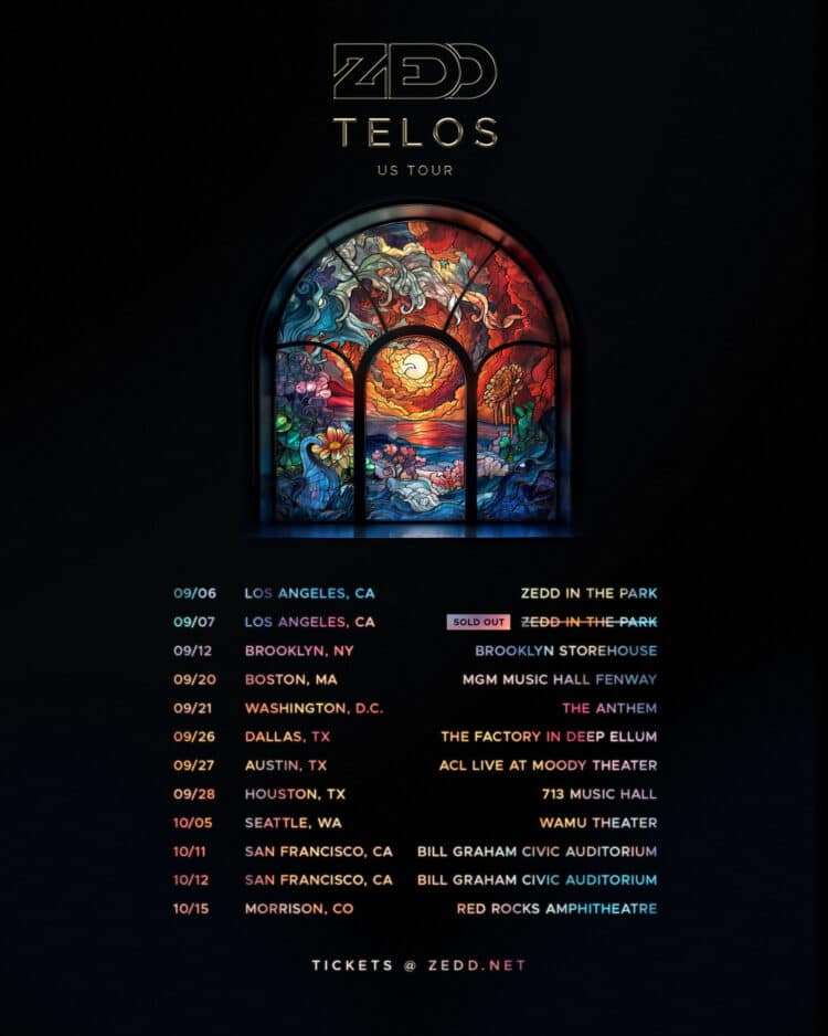 Zedd Unveils US Dates for Telos Album Tour EDM Identity