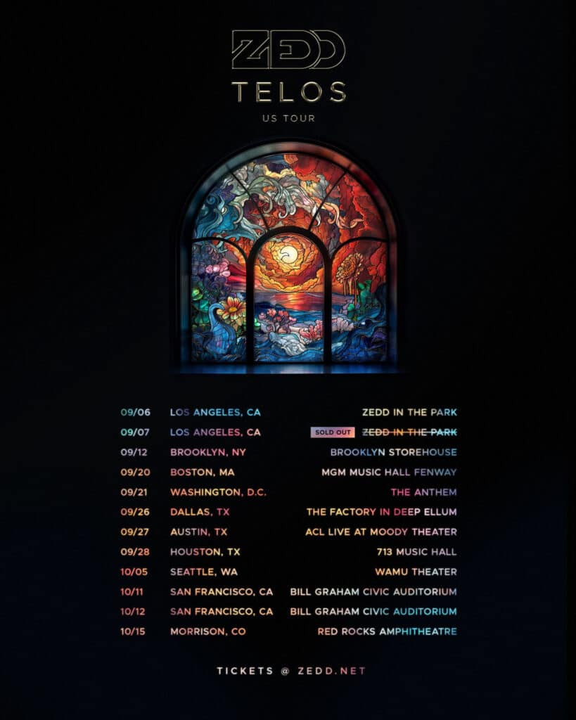 Zedd Telos US Tour 2024 - Dates & Venues