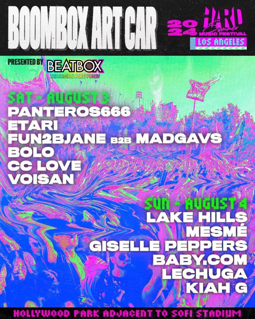 HARD Summer 2024 Lineup - Boombox Art Car