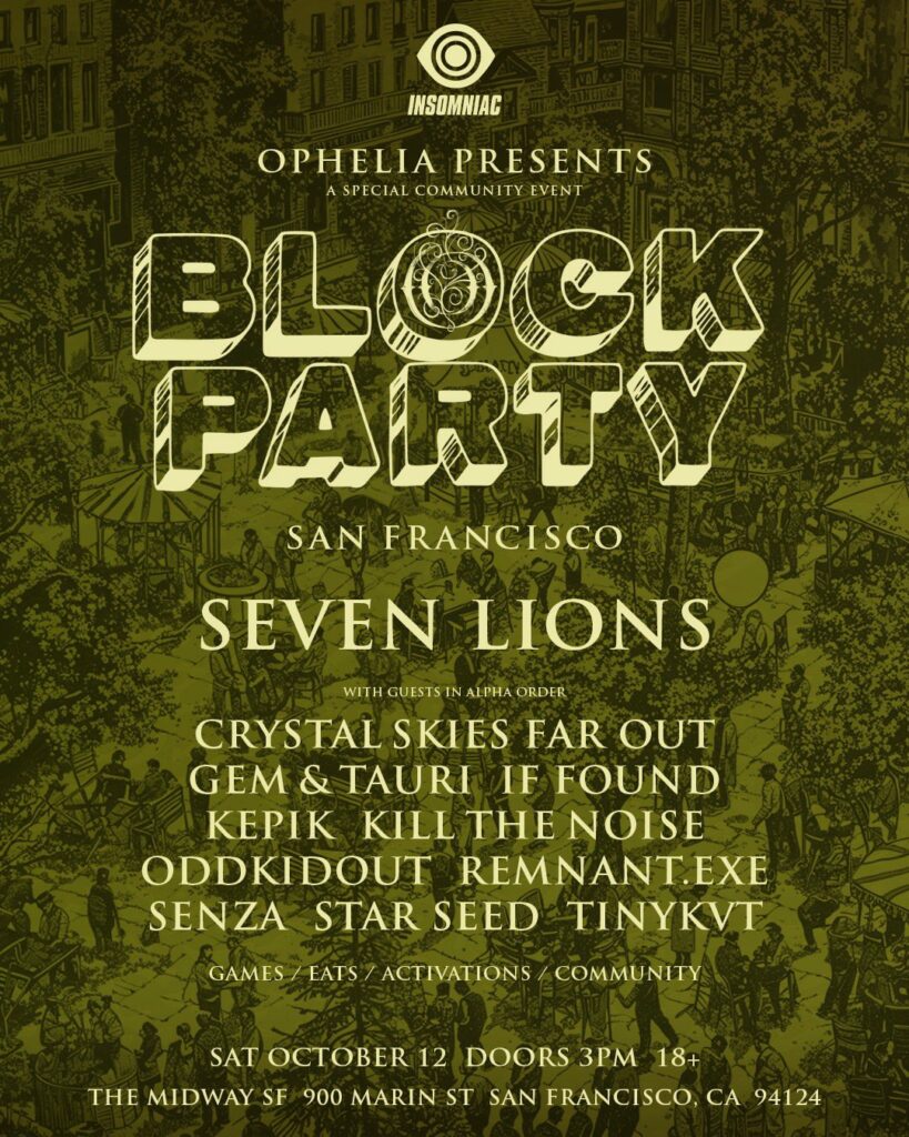 Ophelia Records Block Party 2024 San Francisco Lineup