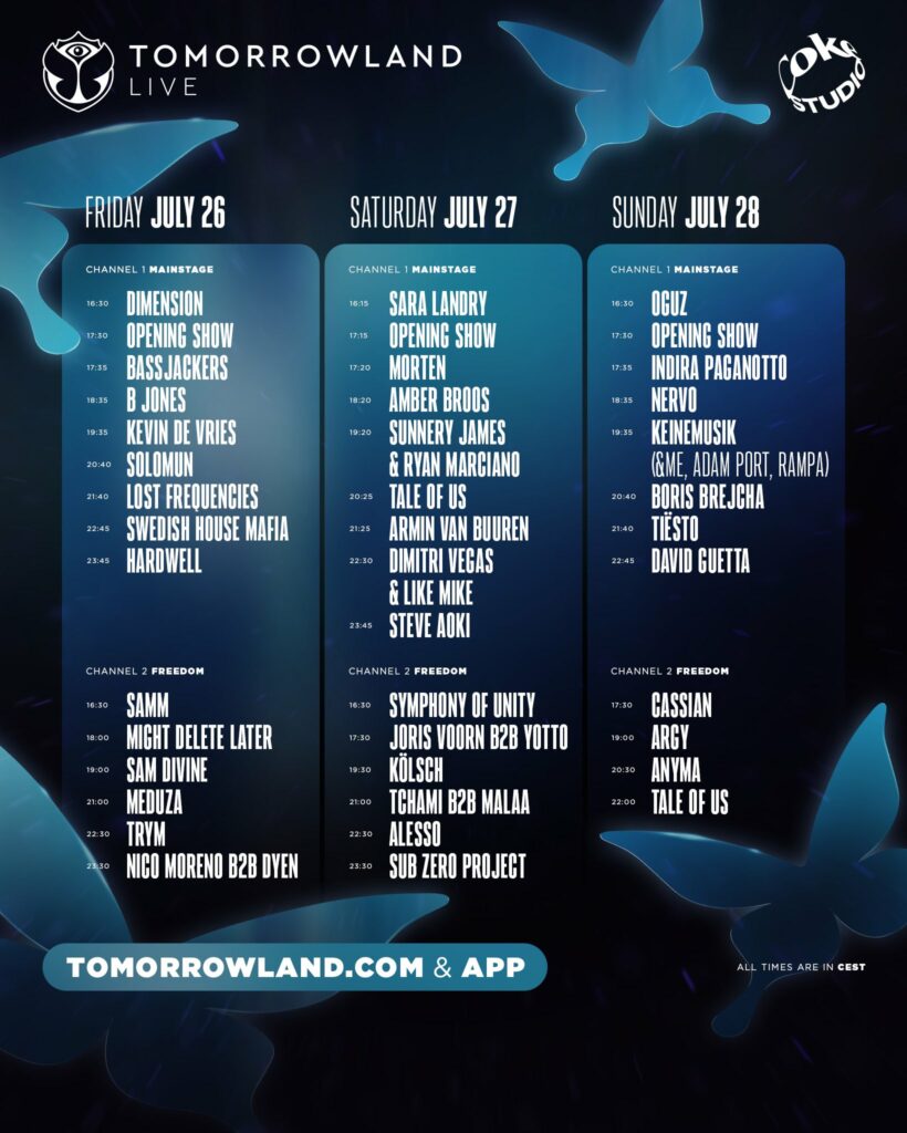 Tomorrowland 2024 - Weekend 2 Livestream Schedule