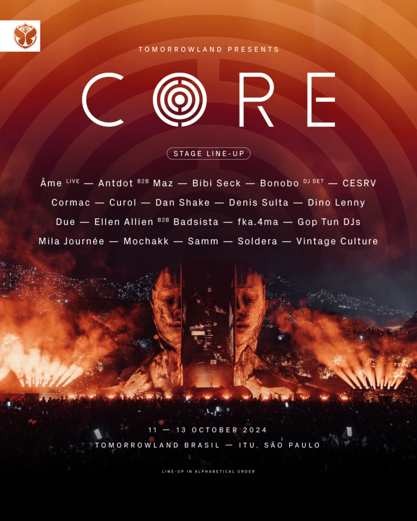 Tomorrowland Brasil 2024 - CORE Stage Lineup