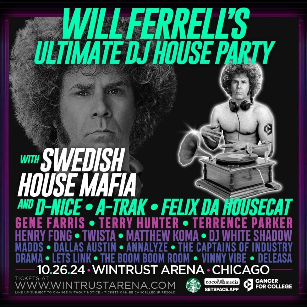 Will Ferrell's Ultimate DJ House Party 2024 - Lineup