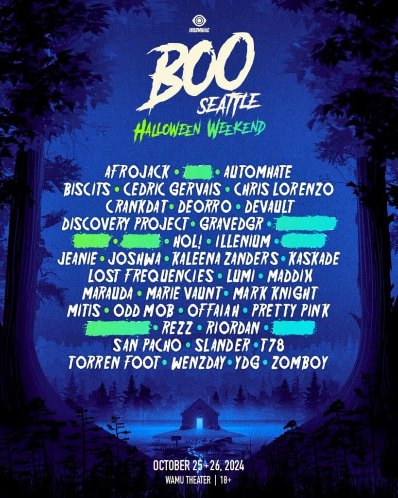 BOO! Seattle 2024 - Lineup