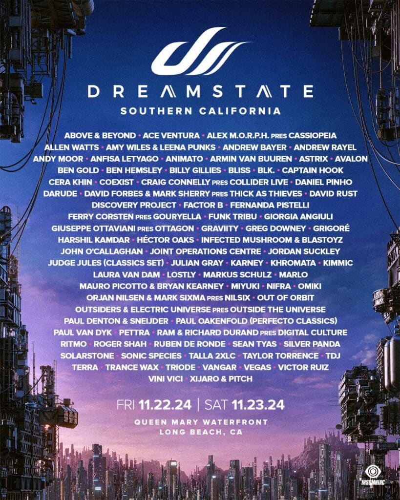 Dreamstate SoCal 2024 - Lineup