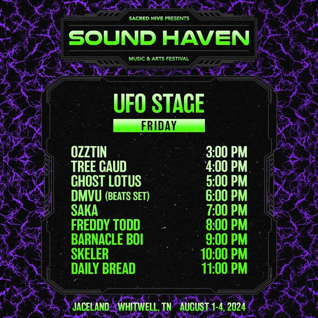 Sound Haven 2024- Friday Set Times