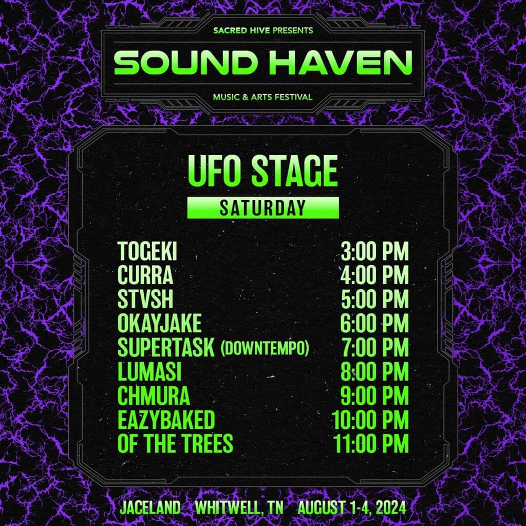 Sound Haven 2024- Saturday Set Times