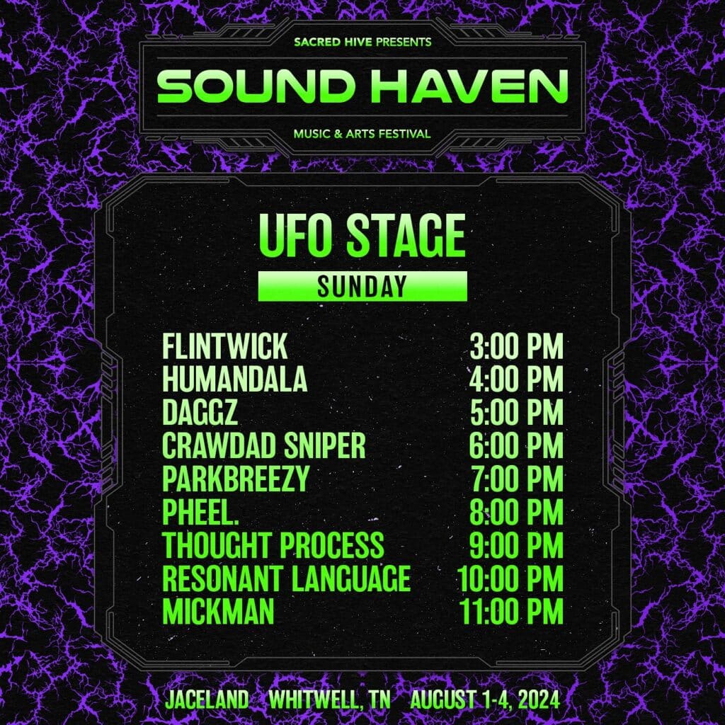 Sound Haven 2024- Sunday Set Times