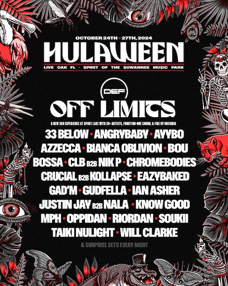 Suwannee Hulaween x DEF - OFF LIMITS Stage 2024 - Lineup