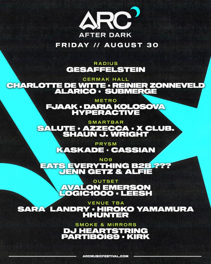 ARC Music Festival ARC After Dark 2024 Lineup - Friday