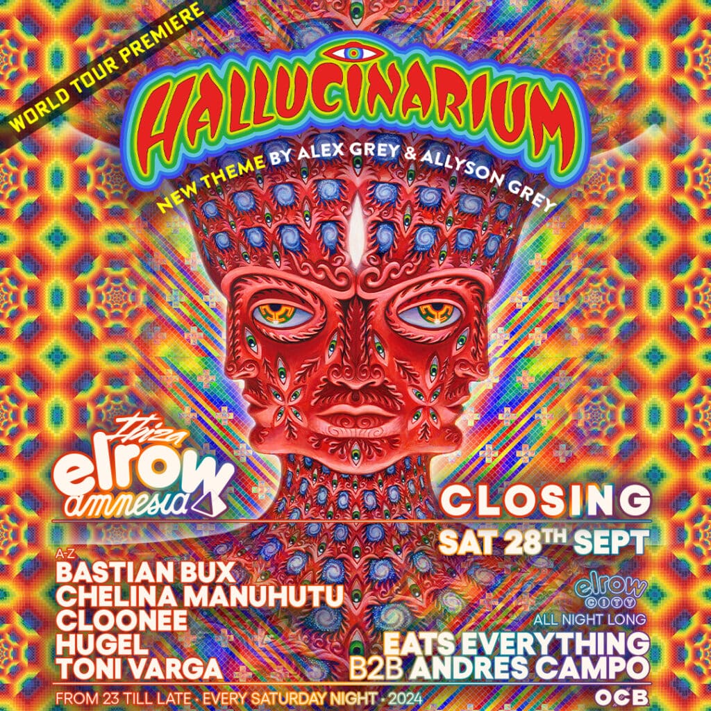 elrow presents Hallucinarium at Amensia Ibiza 2024 - Lineup