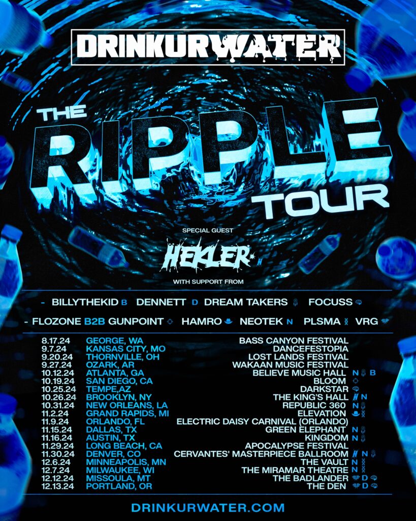 DRINKURWATER's The Ripple Tour 2024 - Dates & Venues