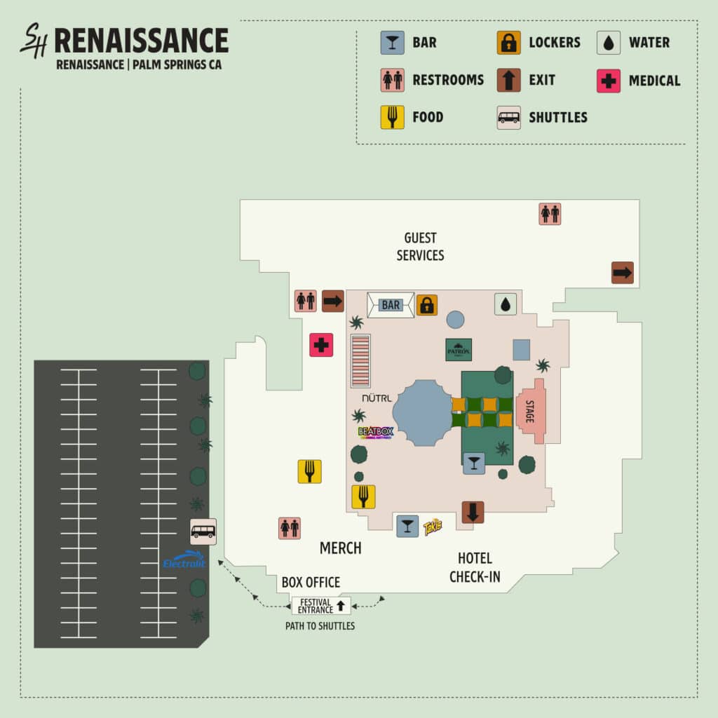 Splash House 2024 Map - Renaissance