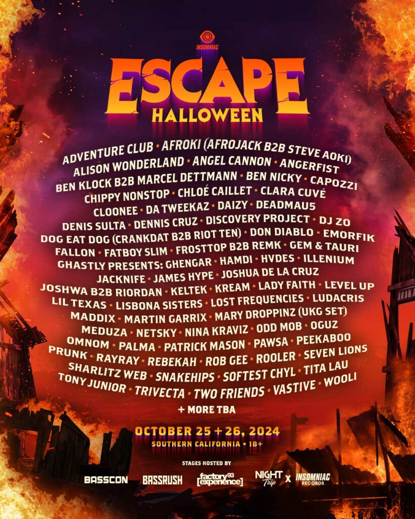 Escape Halloween 2024 Lineup