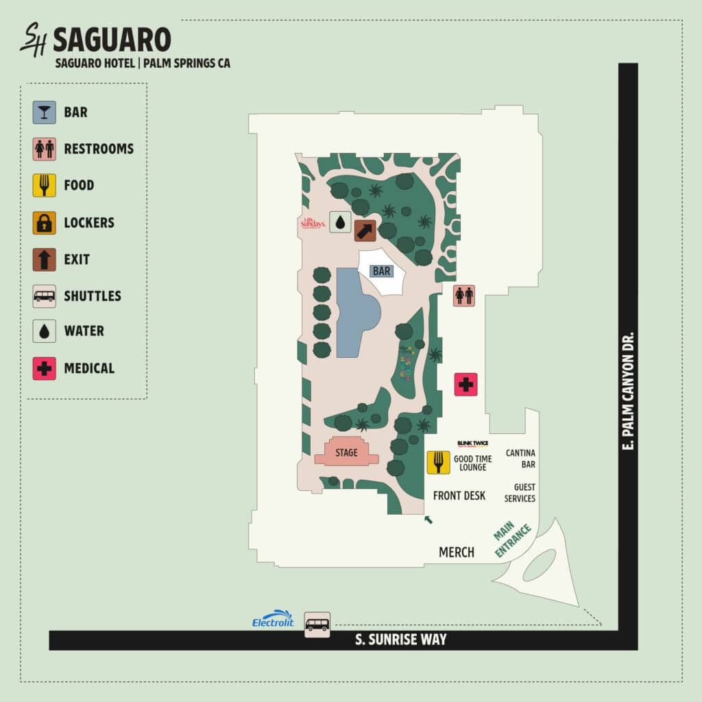 Splash House 2024 Map - Saguaro