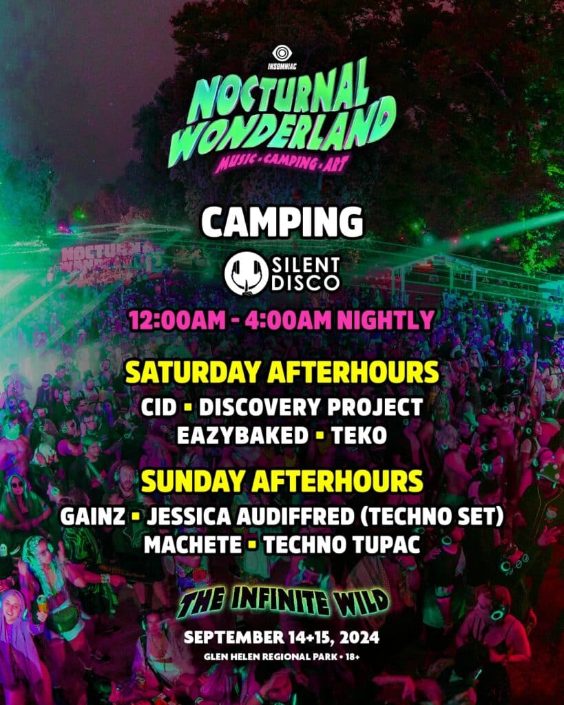 Nocturnal Wonderland 2024 Camping Silent Disco