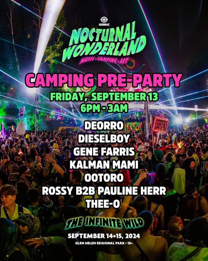 Nocturnal Wonderland 2024 Camping Pre-Party