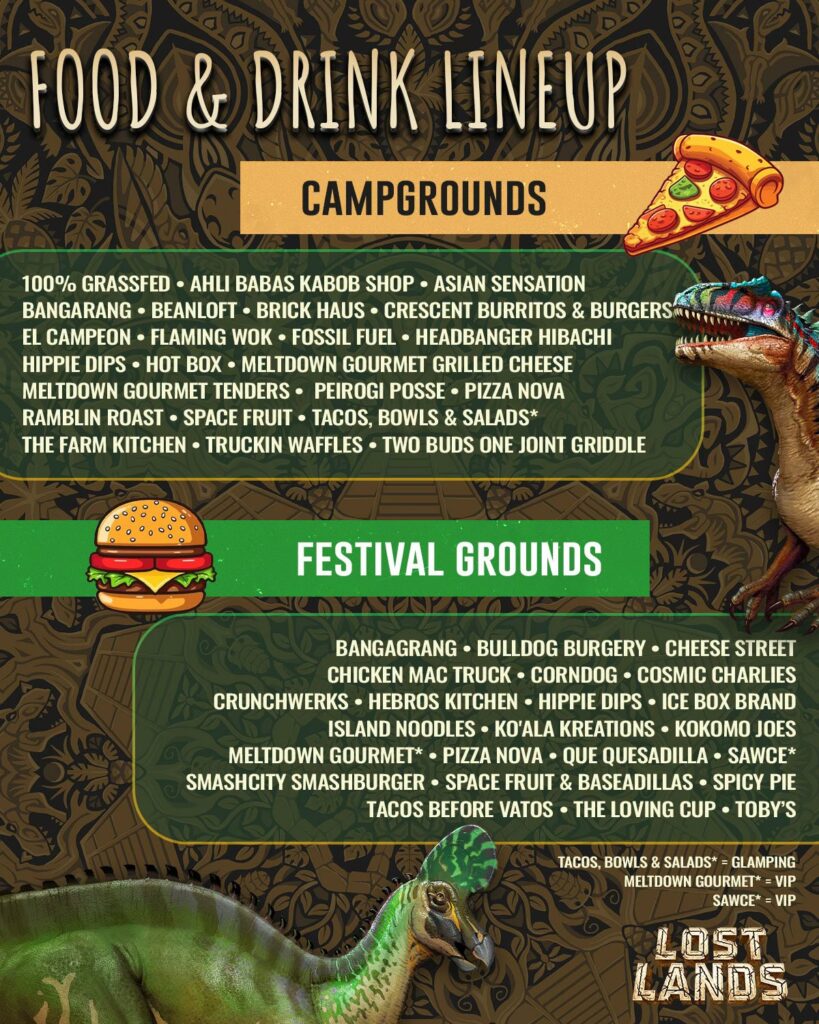 Lost Lands 2024 Food Lineup