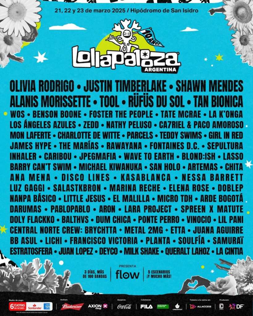 Lollapalooza Argentina 2025 Lineup