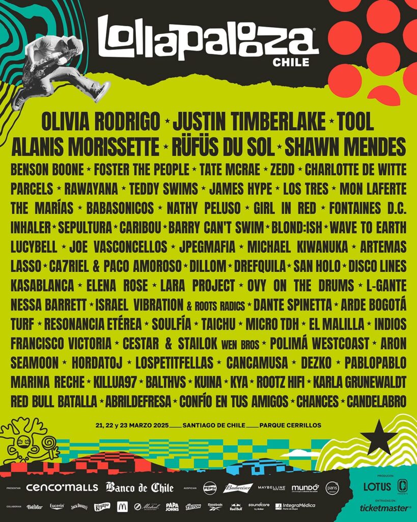 Lollapalooza Chile 2025 Lineup