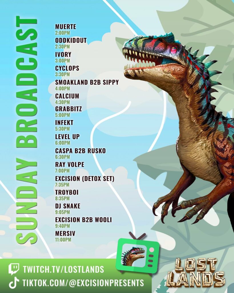 Lost Lands 2024 Couch Lands Live Stream Schedule - Sunday