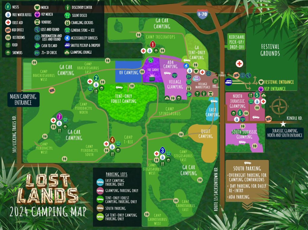 Lost Lands 2024 Campgrounds Map