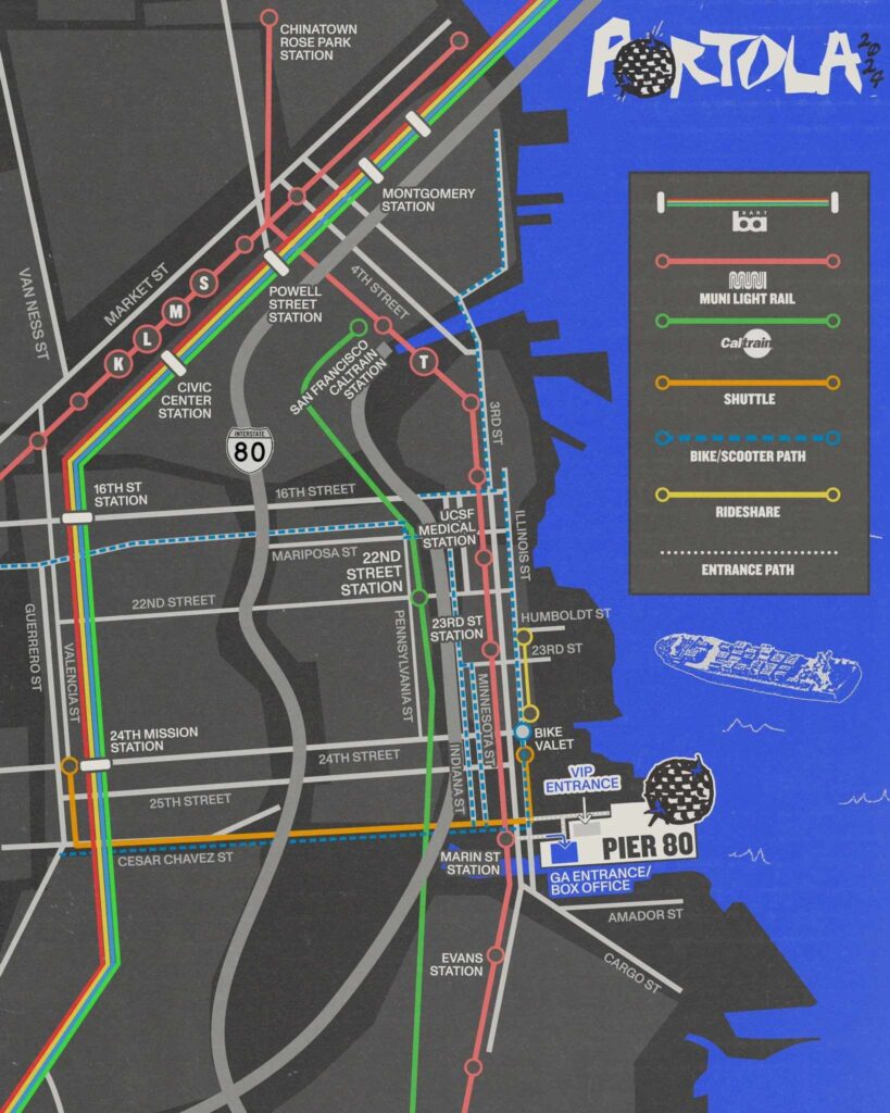 Portola Music Festival 2024 Rail Map