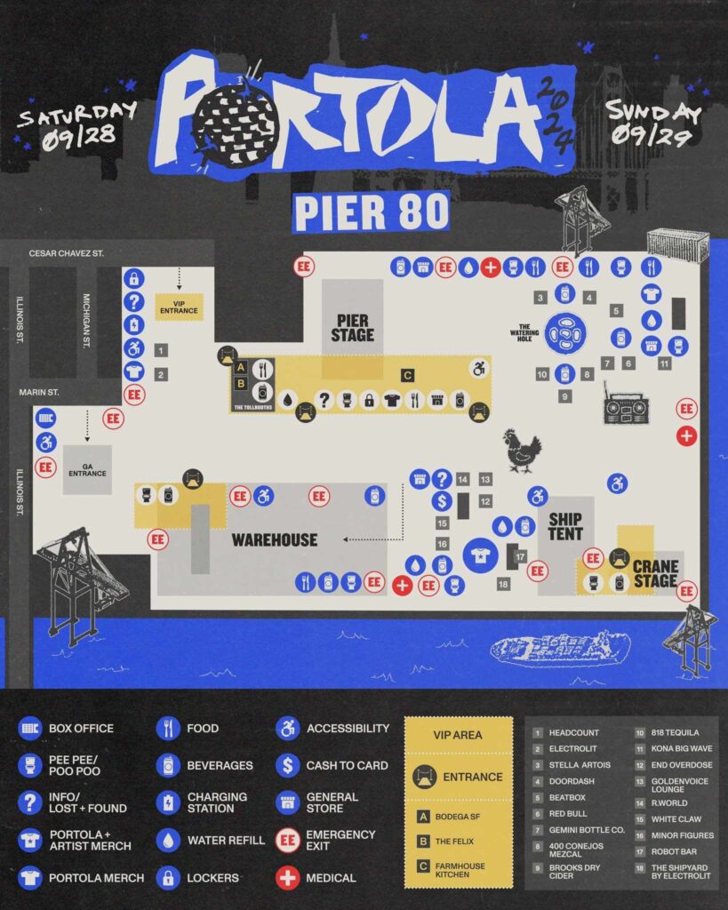 Portola Music Festival 2024 Festival Map