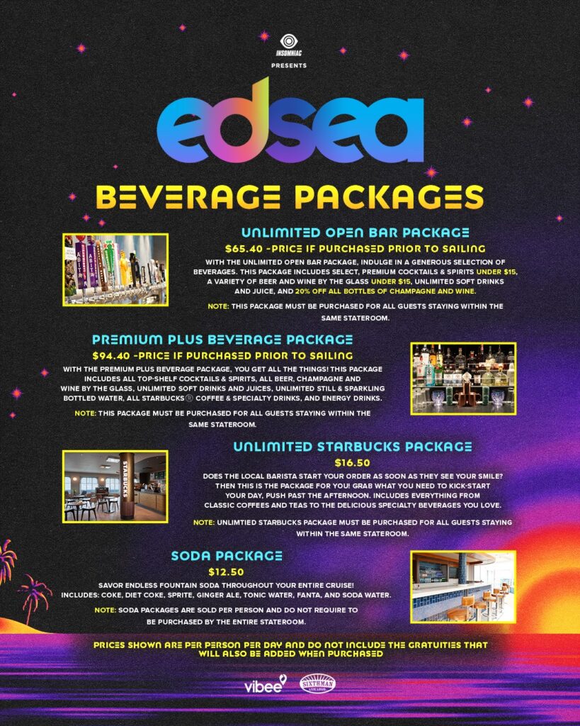 EDSea 2024 Beverage Packages