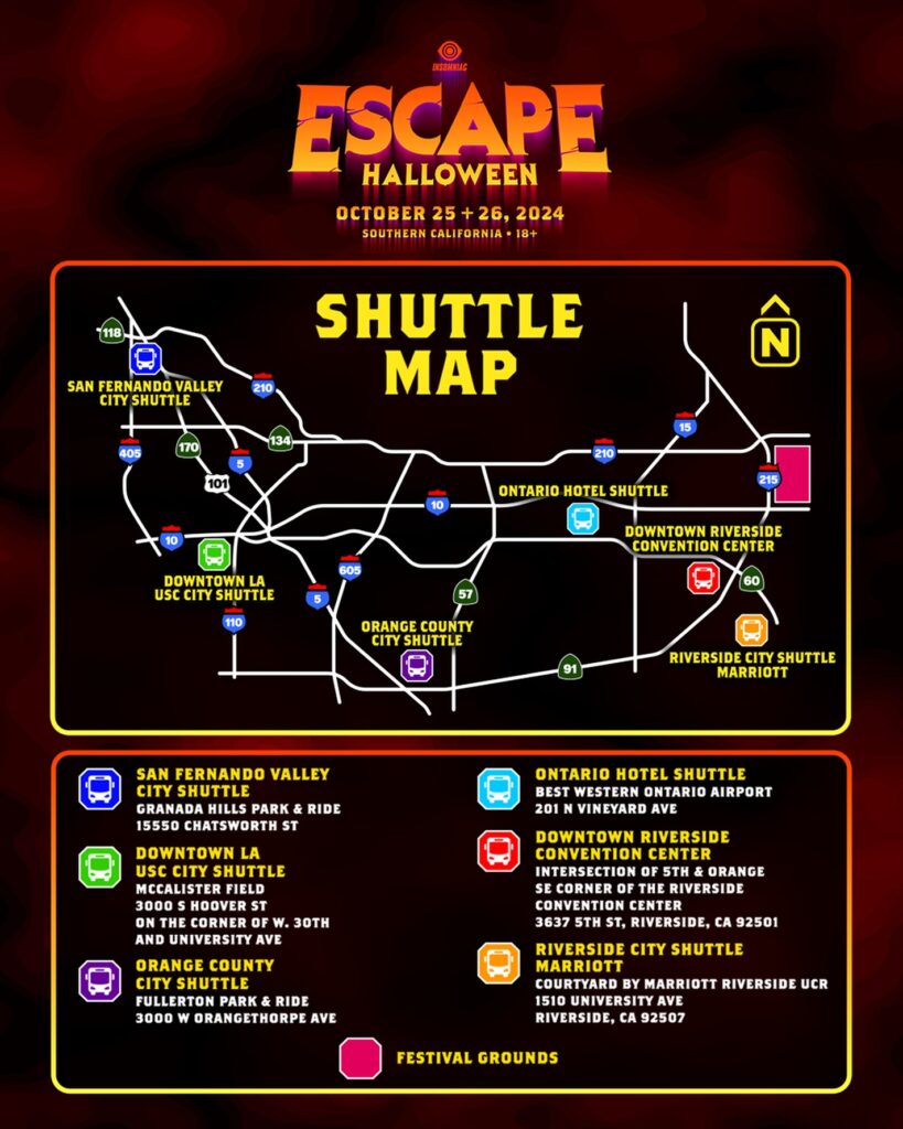 Escape Halloween 2024 Shuttle Info