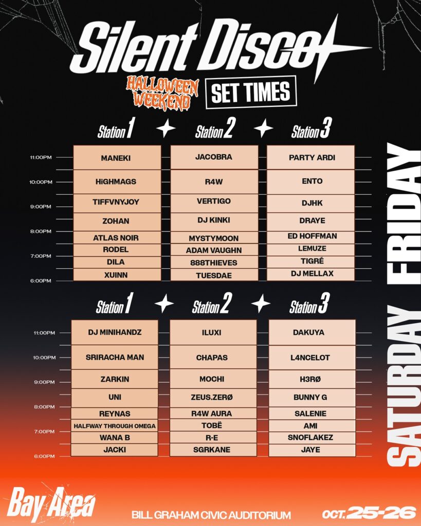 Breakaway Bay Area 2024 Set Times - Silent Disco